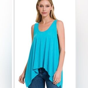 Zenana OVERSIZED SHARK BITE TANK TOP